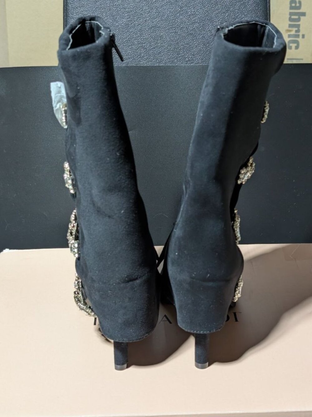 Thalia Sodi Nami Embellished Mid-Calf Boots Black US Size 7.5 - Picture 4 of 10